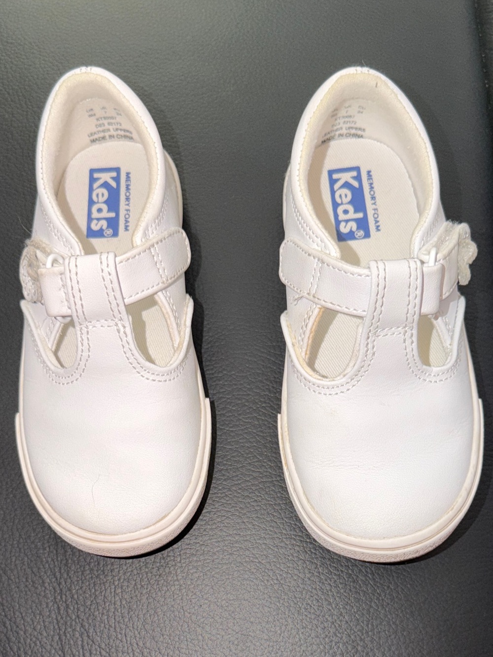 Keds White Kids T-Strap Walker Shoes